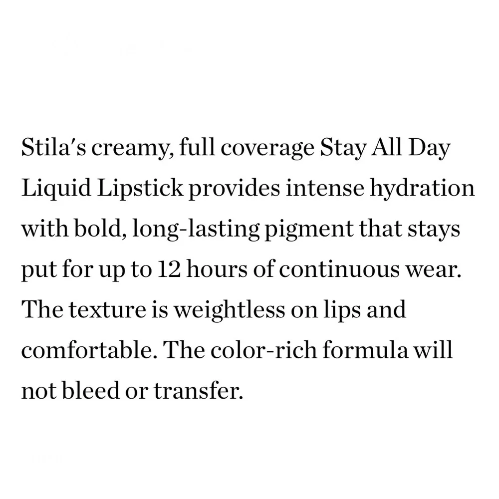 Stila Stay All Day Liquid Lipstick Matte Mini “Muse”